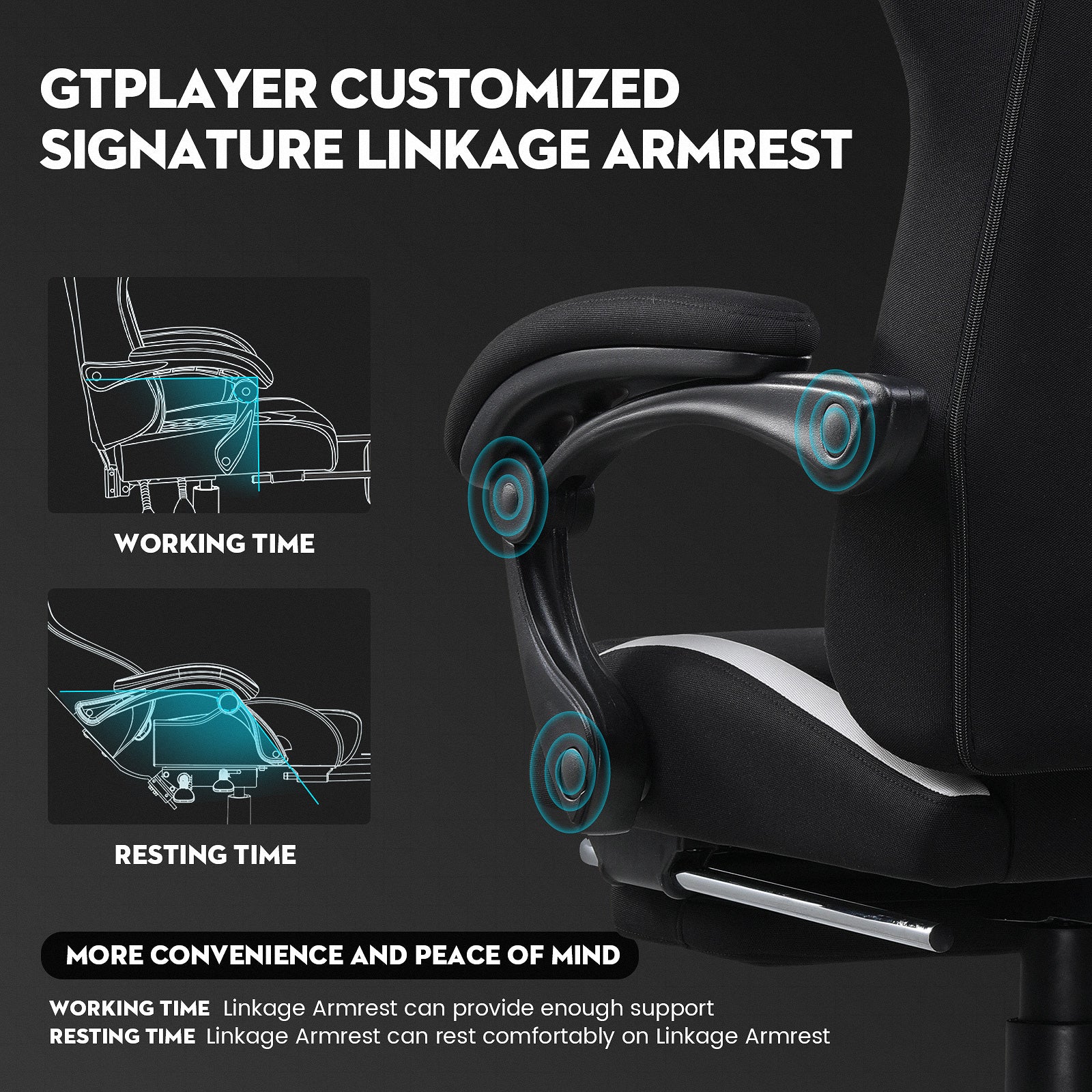 GT905 Gaming Chair with Footrest – GTPLAYER EU