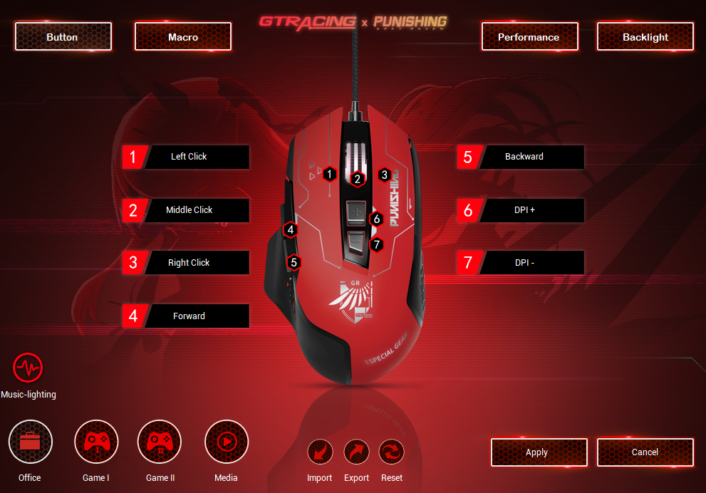 GTPLAYER  X PUNISHING: GRAY RAVEN SERIES SPECIAL GAMING MOUSE