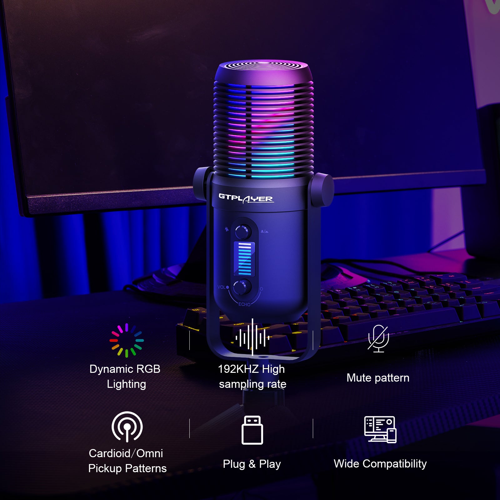 MICROPHONE PROFESSIONNEL GTPLAYER/MPA1-RGB